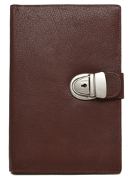 British tan leather journal with key lock